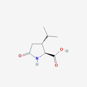 molecular formula C8H13NO3 B12889144 (2S,3R)-3-Isopropyl-5-oxopyrrolidine-2-carboxylic acid 