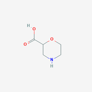 molecular formula C5H9NO3 B1288915 Morpholine-2-carboxylic acid CAS No. 300582-83-6