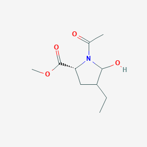 (2R)-Methyl 1-acetyl-4-ethyl-5-hydroxypyrrolidine-2-carboxylate