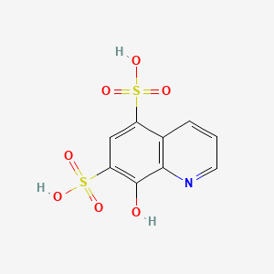 molecular formula C9H7NO7S2 B12889201 8-Hydroxyquinoline-5,7-disulphonic acid CAS No. 31568-84-0