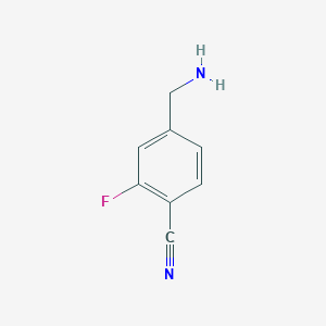 molecular formula C8H7FN2 B1288922 4-(Aminomethyl)-2-fluorobenzonitrile CAS No. 368426-73-7