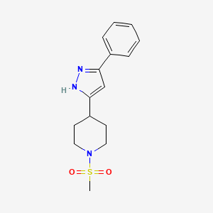 1-(methylsulfonyl)-4-(3-phenyl-1H-pyrazol-5-yl)piperidine