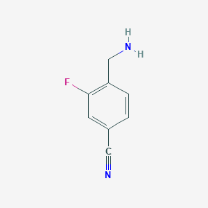 molecular formula C8H7FN2 B1288926 4-(氨基甲基)-3-氟苯腈 CAS No. 701264-00-8