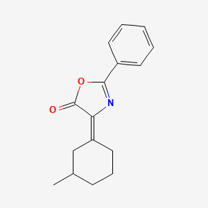 molecular formula C16H17NO2 B12889274 4-(3-Methylcyclohexylidene)-2-phenyloxazol-5(4H)-one 