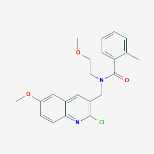 N-((2-Chloro-6-methoxyquinolin-3-yl)methyl)-N-(2-methoxyethyl)-2-methylbenzamide