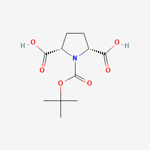 cis-1-(tert-Butoxycarbonyl)pyrrolidine-2,5-dicarboxylic acid