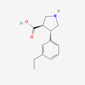 (3R,4S)-rel-4-(3-Ethylphenyl)pyrrolidine-3-carboxylic acid