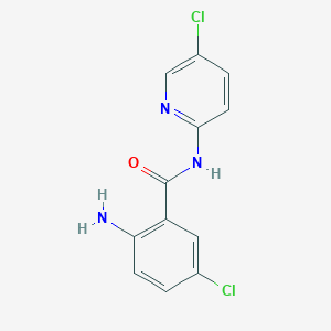 molecular formula C12H9Cl2N3O B1288934 2-氨基-5-氯-N-(5-氯吡啶-2-基)苯甲酰胺 CAS No. 229343-30-0