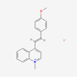 molecular formula C19H18INO B12889371 4-(4-Methoxystyryl)-1-methylquinolin-1-ium iodide 