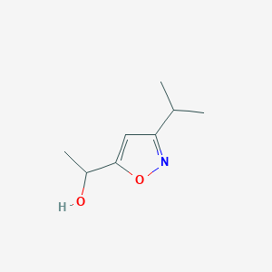 molecular formula C8H13NO2 B12889413 1-(3-Isopropylisoxazol-5-yl)ethanol 