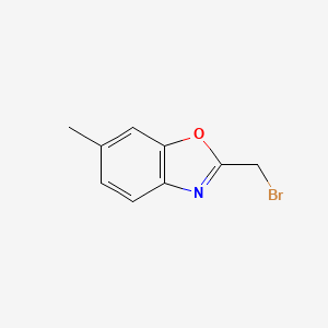 molecular formula C9H8BrNO B12889444 2-(Bromomethyl)-6-methylbenzo[d]oxazole 