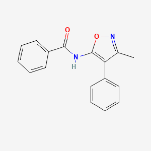 molecular formula C17H14N2O2 B12889448 N-(3-methyl-4-phenyl-1,2-oxazol-5-yl)benzamide CAS No. 945300-71-0