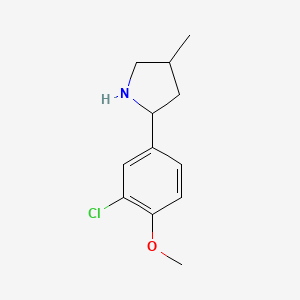 2-(3-Chloro-4-methoxyphenyl)-4-methylpyrrolidine