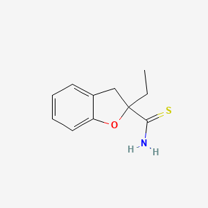 molecular formula C11H13NOS B12889501 2-Ethyl-2,3-dihydrobenzofuran-2-carbothioamide 