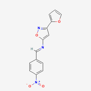 3-(2-Furanyl)-N-((4-nitrophenyl)methylene)-5-isoxazolamine