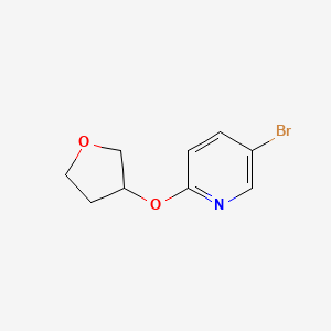 molecular formula C9H10BrNO2 B1288953 5-Bromo-2-((tetrahydrofuran-3-yl)oxy)pyridine CAS No. 494771-98-1