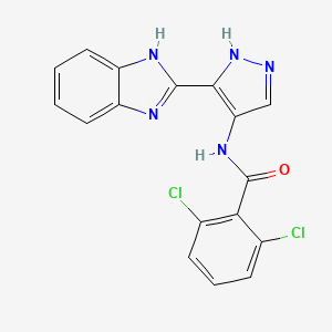 N-[3-(2H-Benzimidazol-2-ylidene)-2,3-dihydro-1H-pyrazol-4-yl]-2,6-dichlorobenzamide