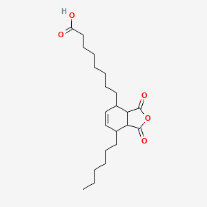 molecular formula C22H34O5 B12889552 8-(7-Hexyl-1,3-dioxo-1,3,3a,4,7,7a-hexahydro-2-benzofuran-4-yl)octanoic acid CAS No. 6935-55-3