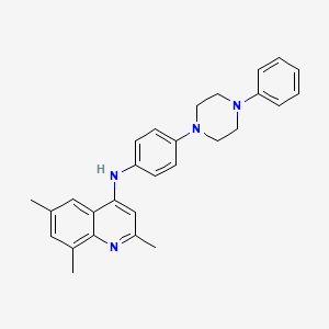 N-(4-(4-Phenyl-1-piperazinyl)phenyl)-2,6,8-trimethyl-4-quinolinamine