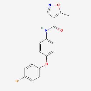 molecular formula C17H13BrN2O3 B12889564 N-[4-(4-Bromophenoxy)phenyl]-5-methyl-1,2-oxazole-4-carboxamide CAS No. 61643-40-1