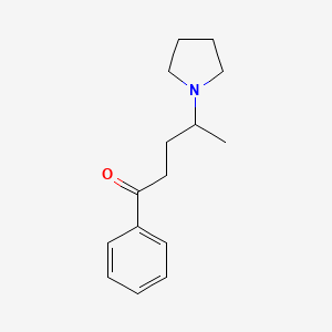 molecular formula C15H21NO B12889594 1-Phenyl-4-(pyrrolidin-1-YL)pentan-1-one 