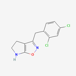 molecular formula C12H10Cl2N2O B12889615 3-(2,4-Dichlorobenzyl)-5,6-dihydro-4H-pyrrolo[3,2-d]isoxazole 