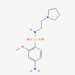 4-Amino-2-methoxy-N-[2-(pyrrolidin-1-yl)ethyl]benzene-1-sulfonamide