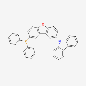 molecular formula C36H24NOP B12889656 9-(8-(Diphenylphosphino)dibenzo[b,d]furan-2-yl)-9H-carbazole 