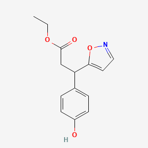 Ethyl 3-(4-hydroxyphenyl)-3-(isoxazol-5-yl)propanoate