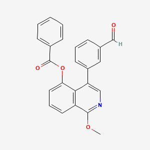 4-(3-Formylphenyl)-1-methoxyisoquinolin-5-yl benzoate