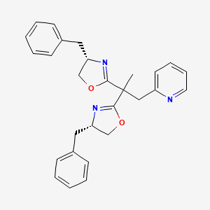 molecular formula C28H29N3O2 B12889685 (4S,4'S)-2,2'-(1-(Pyridin-2-yl)propane-2,2-diyl)bis(4-Benzyl-4,5-dihydrooxazole) 