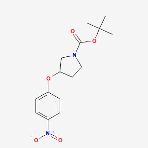 molecular formula C15H20N2O5 B1288970 Tert-butyl 3-(4-nitrophenoxy)pyrrolidine-1-carboxylate CAS No. 405887-36-7