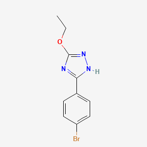 molecular formula C10H10BrN3O B12889707 5-(4-bromophenyl)-3-ethoxy-1H-1,2,4-triazole CAS No. 62287-34-7