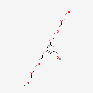 molecular formula C21H36O9 B12889709 Benzenemethanol, 3,5-bis[2-[2-(2-methoxyethoxy)ethoxy]ethoxy]- CAS No. 206049-37-8