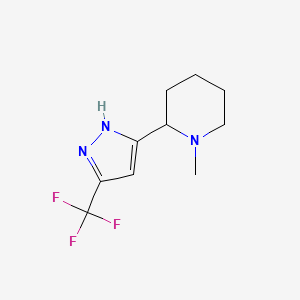 1-Methyl-2-(3-(trifluoromethyl)-1H-pyrazol-5-yl)piperidine