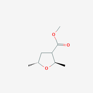 molecular formula C8H14O3 B12889735 (2R,5R)-Methyl 2,5-dimethyltetrahydrofuran-3-carboxylate 