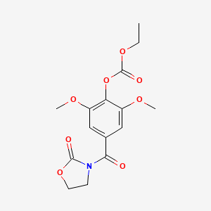 2,6-Dimethoxy-4-(2-oxooxazolidine-3-carbonyl)phenyl ethyl carbonate