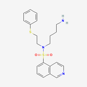 N-(4-Aminobutyl)-N-[2-(phenylsulfanyl)ethyl]isoquinoline-5-sulfonamide