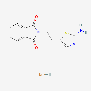 molecular formula C13H12BrN3O2S B1288983 2-[2-(2-氨基-1,3-噻唑-5-基)乙基]-1H-异吲哚-1,3(2H)-二酮氢溴酸盐 CAS No. 136604-50-7