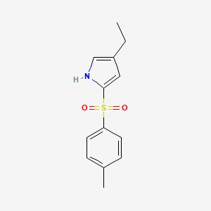 molecular formula C13H15NO2S B12889870 4-Ethyl-2-(4-methylbenzene-1-sulfonyl)-1H-pyrrole CAS No. 922144-25-0