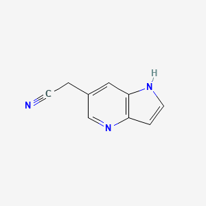 molecular formula C9H7N3 B12889892 1h-Pyrrolo[3,2-b]pyridine-6-acetonitrile 