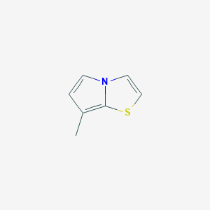 molecular formula C7H7NS B12889898 7-Methylpyrrolo[2,1-b]thiazole 