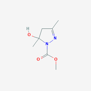 Methyl 5-hydroxy-3,5-dimethyl-4,5-dihydro-1H-pyrazole-1-carboxylate