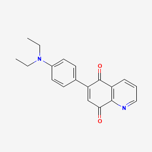 molecular formula C19H18N2O2 B12889939 6-[4-(Diethylamino)phenyl]quinoline-5,8-dione CAS No. 111928-35-9