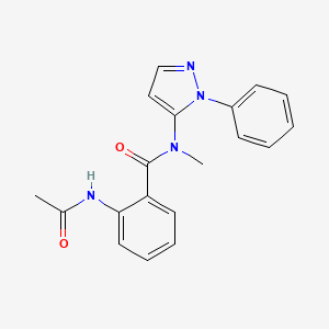 2-Acetamido-N-methyl-N-(1-phenyl-1H-pyrazol-5-yl)benzamide