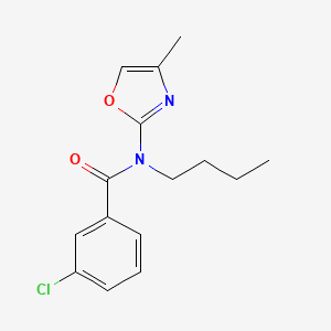 N-Butyl-3-chloro-N-(4-methyl-1,3-oxazol-2-yl)benzamide