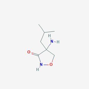 molecular formula C7H14N2O2 B12890065 4-Amino-4-isobutylisoxazolidin-3-one 