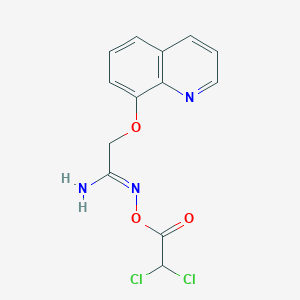 N-(2,2-Dichloroacetoxy)-2-(quinolin-8-yloxy)acetimidamide