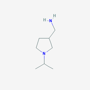 molecular formula C8H18N2 B1289013 1-[1-(Propan-2-yl)pyrrolidin-3-yl]methanamine CAS No. 90203-08-0