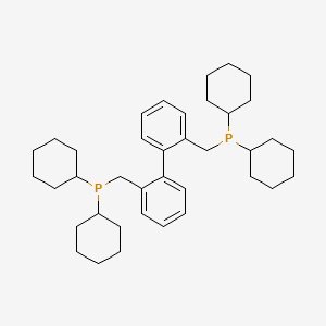 molecular formula C38H56P2 B12890195 2,2'-Bis((dicyclohexylphosphino)methyl)-1,1'-biphenyl CAS No. 192866-64-1